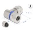Delock M12 Connector A-coded 3 pin female for mounting with screw connection 90° angled metal