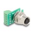 Delock M12 Transfer Module Adapter A-coded 4 pin female to 5 pin terminal block for installation