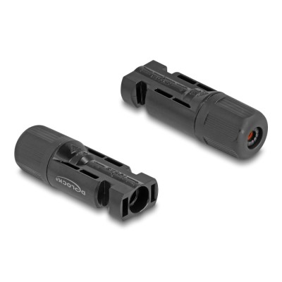 Delock DL4 Solar Connectors for cables for crimping, male and female, black 2 pcs 2