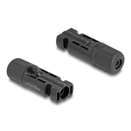Delock DL4 Solar Connectors for cables for crimping, male and female, black 2 pcs