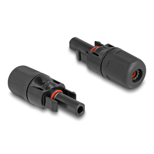 Delock DL4 Solar Connectors for cables for crimping, male and female, black 2 pcs
