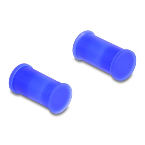 Delock DL4 Dust Cover for male and female connector, silicone, 2-parts, blue 10 pcs set