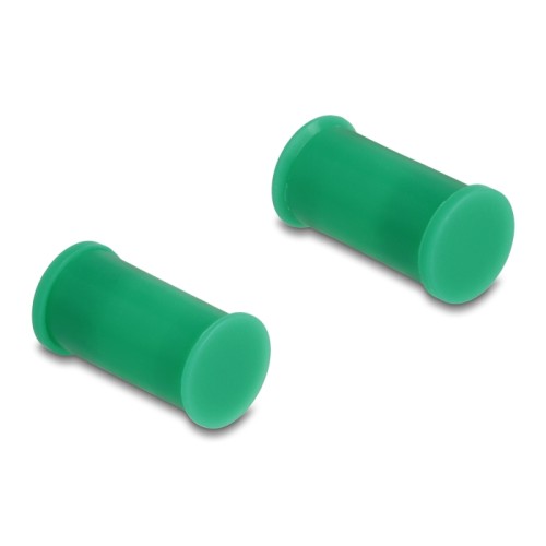 Delock DL4 Dust Cover for male and female connector, silicone, 2-parts, green 10 pcs set