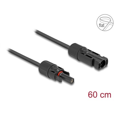 Delock DL4 Solar Flat Cable male to female 60 cm black