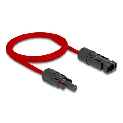 Delock DL4 Solar Flat Cable male to female 1 m red 2