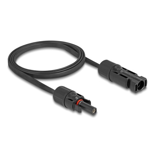 Delock DL4 Solar Flat Cable male to female 1 m black