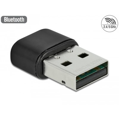 Delock Bluetooth 4.2 and Dual Band WLAN ac/a/b/g/n 433 Mbps USB Adapter