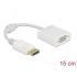 Delock Adapter DisplayPort 1.2 male to VGA female white