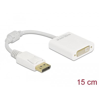 Delock Adapter DisplayPort 1.1 male to DVI female Passive white