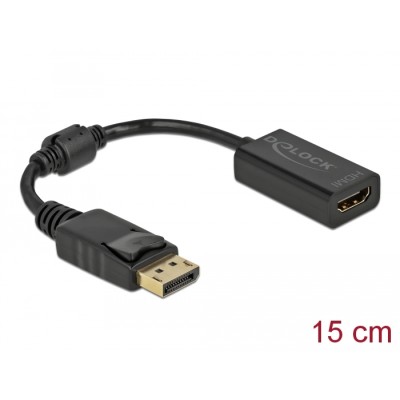 Delock Adapter DisplayPort 1.1 male to HDMI female Passive black