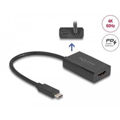 Delock Adapter HDMI female to USB Type-C™ male (DP Alt Mode) 4K with PD 100 W