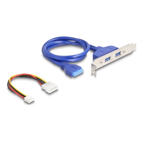 Delock Converter M.2 Key B+M male to 2 x USB 5 Gbps Type-A female with 50 cm cable