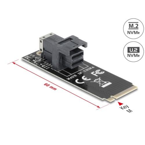 Delock Adapter M.2 Key M to SFF-8643 NVMe 2260