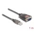 Delock Adapter USB 2.0 Type-A to 1 x Serial RS-232 D-Sub 9 pin male with nuts with 3 x LED 1 m