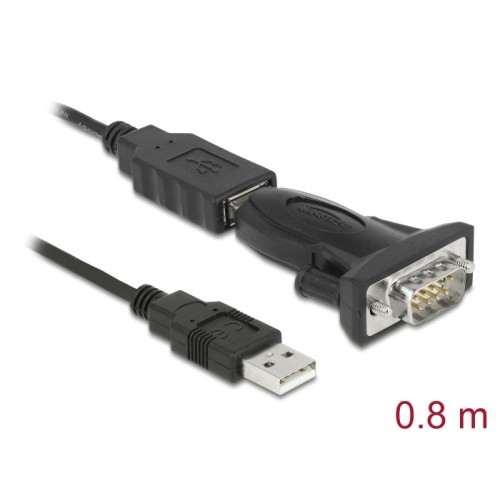 Delock Adapter USB 2.0 Type-A  1 x Serial DB9 RS-232