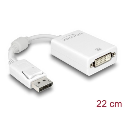 Adapter DisplayPort 1.1 male-DVI female Passive white