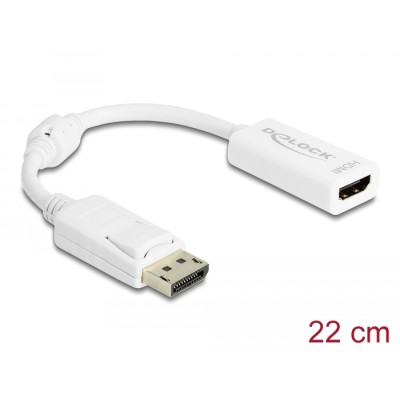Delock Adapter DisplayPort 1.1 male-HDMI female Passive white