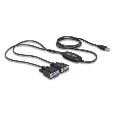 Delock Adapter USB 2.0 Type-A  2 x Serial DB9 RS-232