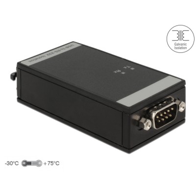 Delock Isolator USB 2.0 Type-A to RS-232 D-Sub 9 male galvanic isolation 5 kV