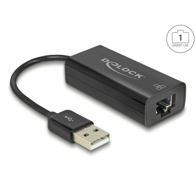 Delock USB 2.0 Type-A Network Adapter 10/100 Mbps LAN 1 x RJ45