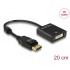 Delock Adapter DisplayPort 1.2 male  DVI female 4K Active black