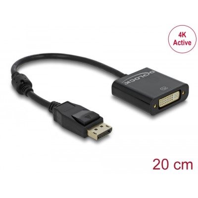 Delock Adapter DisplayPort 1.2 male  DVI female 4K Passive black