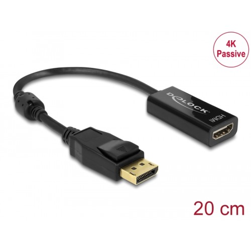 Delock Adapter DisplayPort 1.2 male  HDMI female 4K Passive black