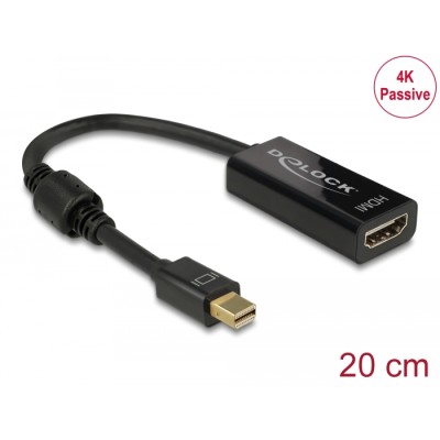 Delock Adapter mini DisplayPort 1.2 male > HDMI female 4K Passive black