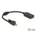 Delock Adapter mini DisplayPort 1.2 male with screw > DisplayPort female 4K black