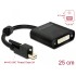Delock Adapter mini DisplayPort 1.2 male with screw  DVI female 4K Active black