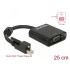 Delock Adapter mini DisplayPort 1.2 male with screw  VGA female black