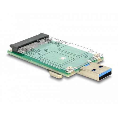 Delock Converter USB 5 Gbps Type-A male  mSATA full size
