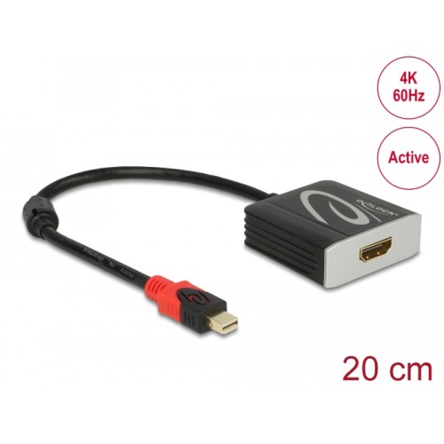 Delock Adapter mini DisplayPort 1.2 male > HDMI female 4K 60 Hz Active