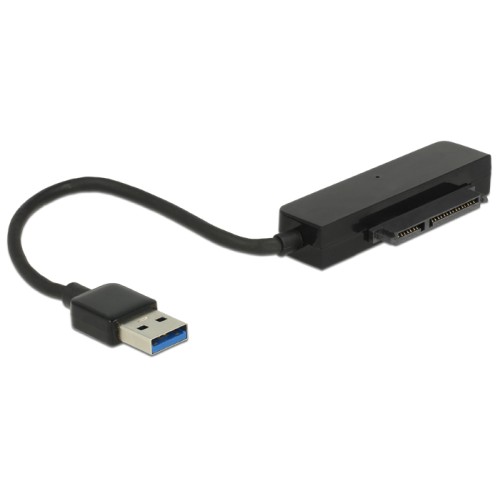 Delock Converter USB 3.0 Type-A male  SATA 6 Gb/s 22 pin with 2.5″ Protection Cover