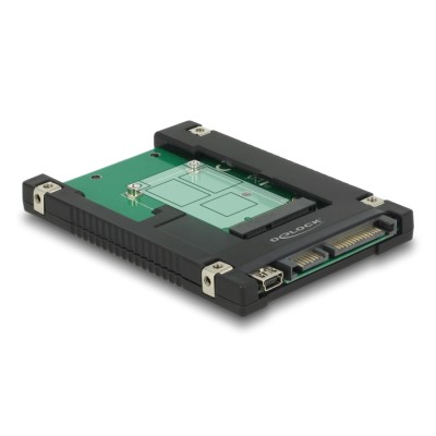 Delock 2.5″ Converter SATA 22 pin / USB 2.0 Type Mini-B > 1 x mSATA / Mini PCIe Slot