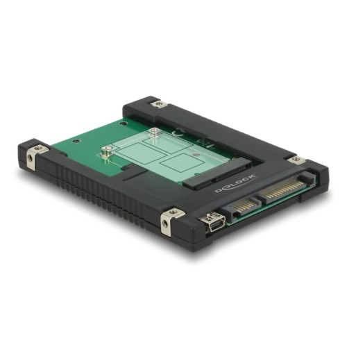Delock 2.5″ Converter SATA 22 pin / USB 2.0 Type Mini-B > 1 x mSATA / Mini PCIe Slot