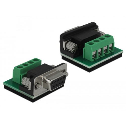 Delock Converter 1 x Serial RS-232 DB9 to 1 x Serial RS-485 with ESD protection 15 kV surge protection 600 W and extended temper
