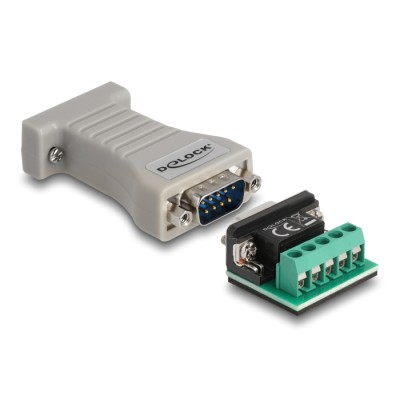 Delock Converter 1 x Serial RS-232 DB9 female to 1 x Serial RS-422/485 DB9 male with ESD protection 15 kV