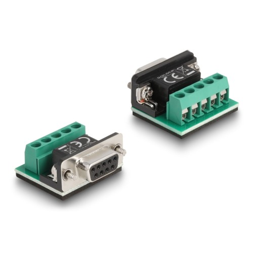 Delock Converter 1 x Serial RS-232 DB9 female to 1 x Serial RS-422/485 DB9 male with ESD protection 15 kV