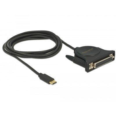 Delock Adapter USB Type-C™ 2.0 male > 1 x Parallel DB25 female 2