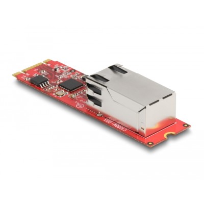 Delock Converter M.2 Key B+M male to 1 x RJ45 2.5 Gigabit LAN port horizontal 2