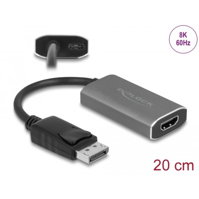Delock Active DisplayPort 1.4 to HDMI Adapter 8K with HDR function