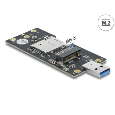 Delock USB 3.0 Converter Type-A male to M.2 Key B with SIM slot