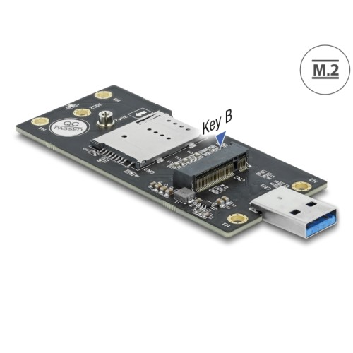 Delock USB 3.0 Converter Type-A male to M.2 Key B with SIM slot