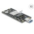 Delock USB 3.0 Converter Type-A male to M.2 Key B with SIM slot