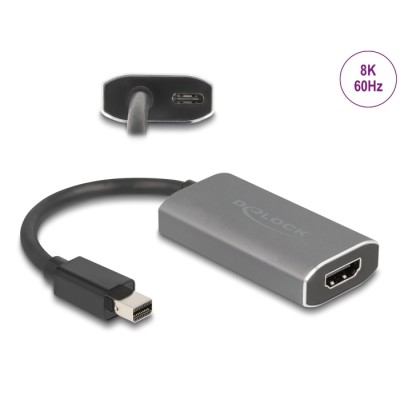 Delock Active mini DisplayPort 1.4 to HDMI Adapter 8K with HDR function