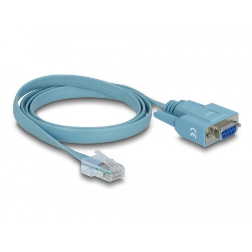Delock Adapter RS-232 DB9 female  1 x Serial RS-232 RJ45 male 1 m