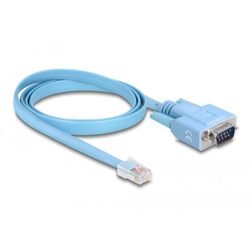 Delock Adapter RS-232 DB9 male to 1 x Serial RS-232 RJ45 male 1 m