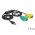 Delock Adapter USB 2.0 Type-A - 2 x Serial DB9 RS-232