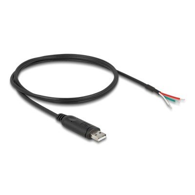 Delock Adapter Cable USB 2.0 Type-A to Serial RS-485 with 3 x open wire ends 1 m 2